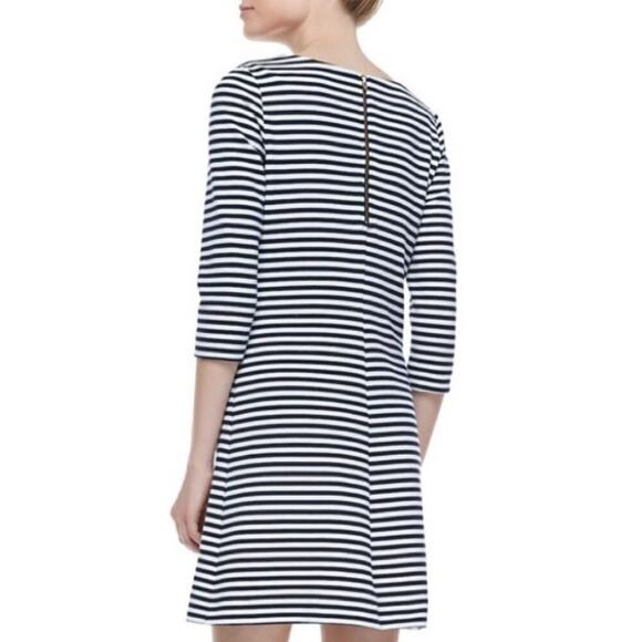 Lilly Pulitzer Blue White Striped Charlene Dress 3/4th Sleeve A Line Size Small - Picture 7 of 7